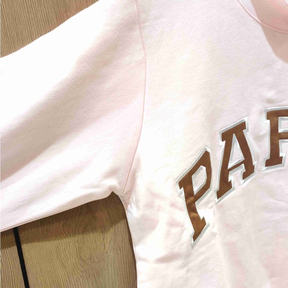 Parke Women's Pink Sweatshirt with Brown Lettering - Picture 3 of 8